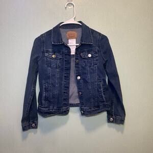 Girls Levi's Blue Denim Jean Jacket Size L
